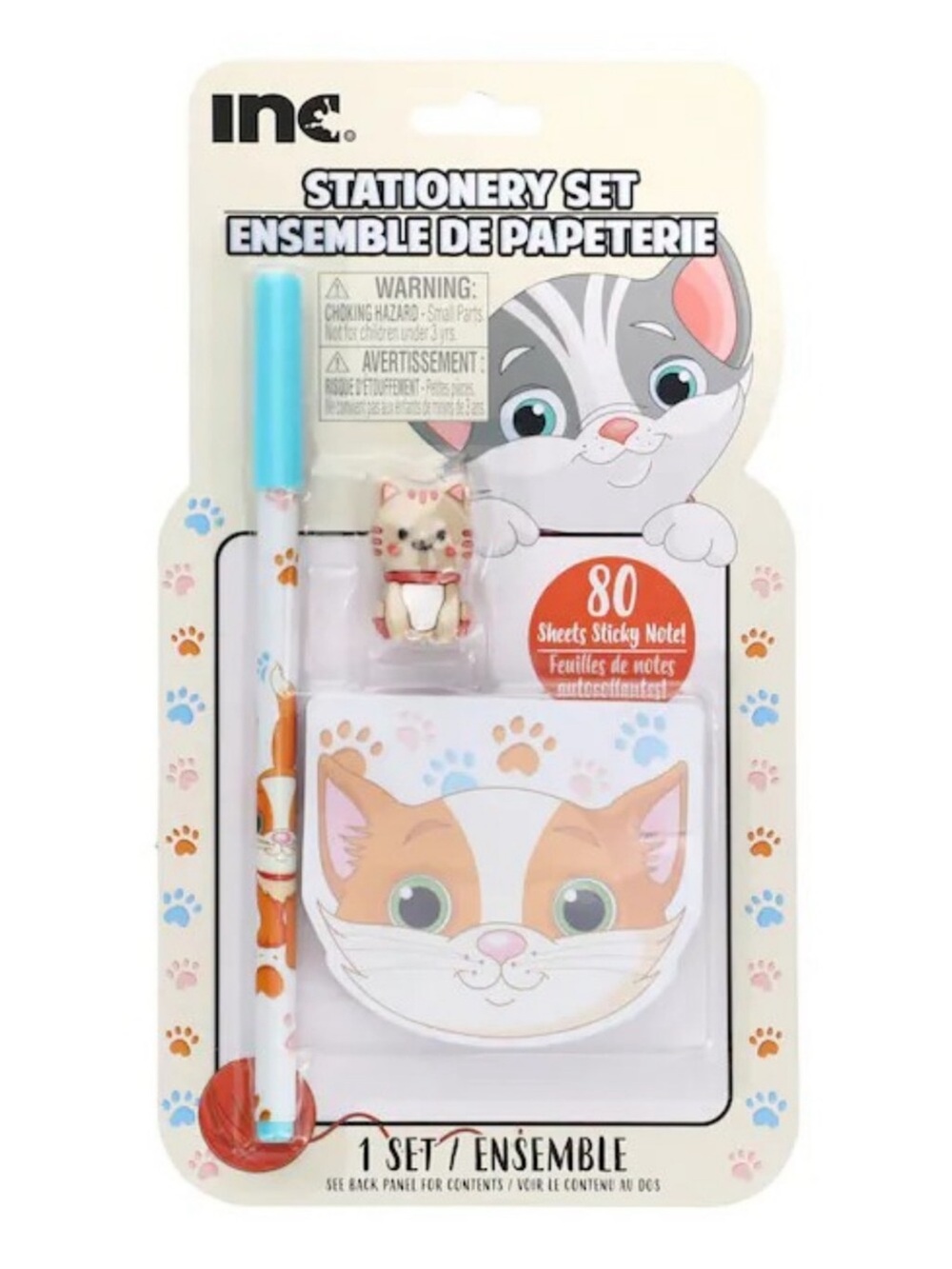 INC International Concepts Cat-Themed Stationery Set